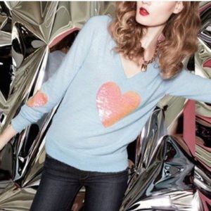Wildfox Happy Heart Sequin Sweater